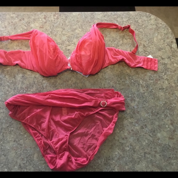 Cacique Other - Cacique Pink Bra Ana Panties Set Lane Bryant 38c Cacique Other - Cacique Pink Bra Ana Panties Set Lane Bryant 38c